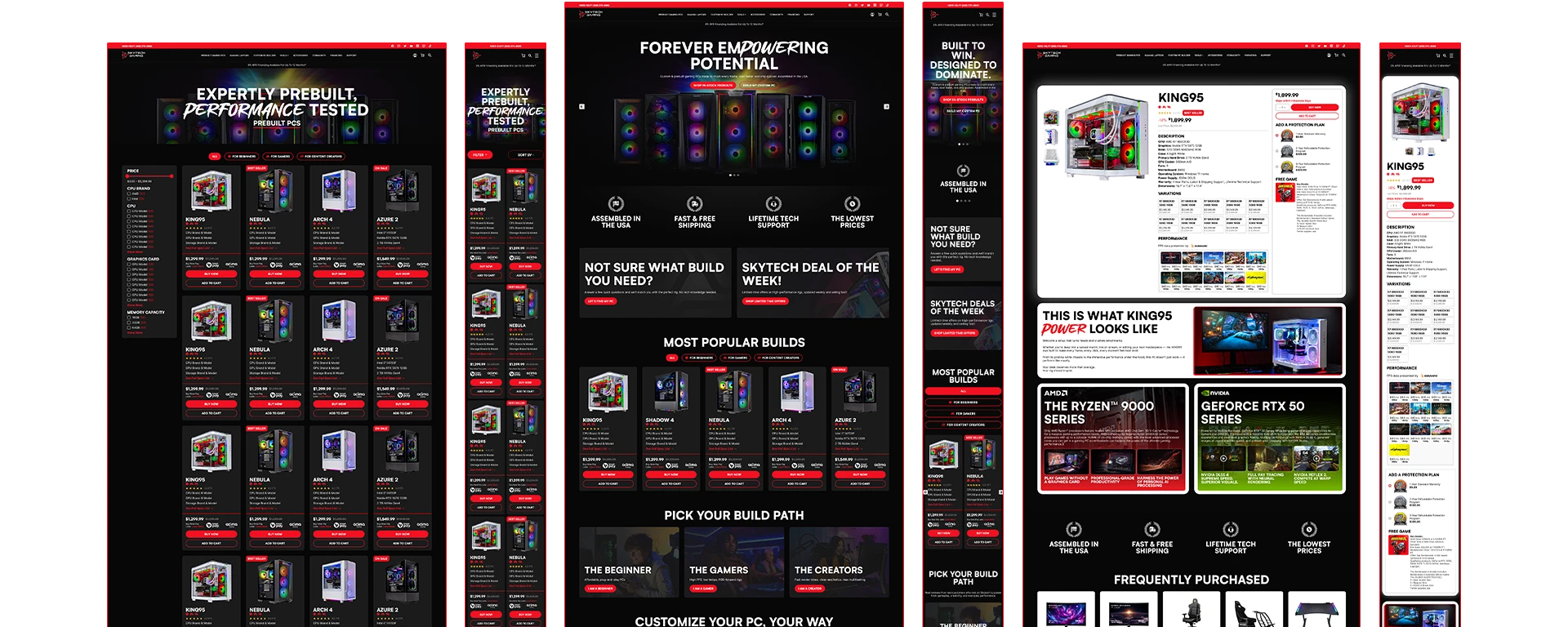 Skytech Gaming Web Page Display